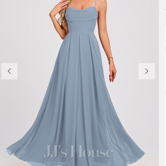 A-line Sweetheart Floor-Length Chiffon Prom Dresses With Pleated - Picture 1 of 2